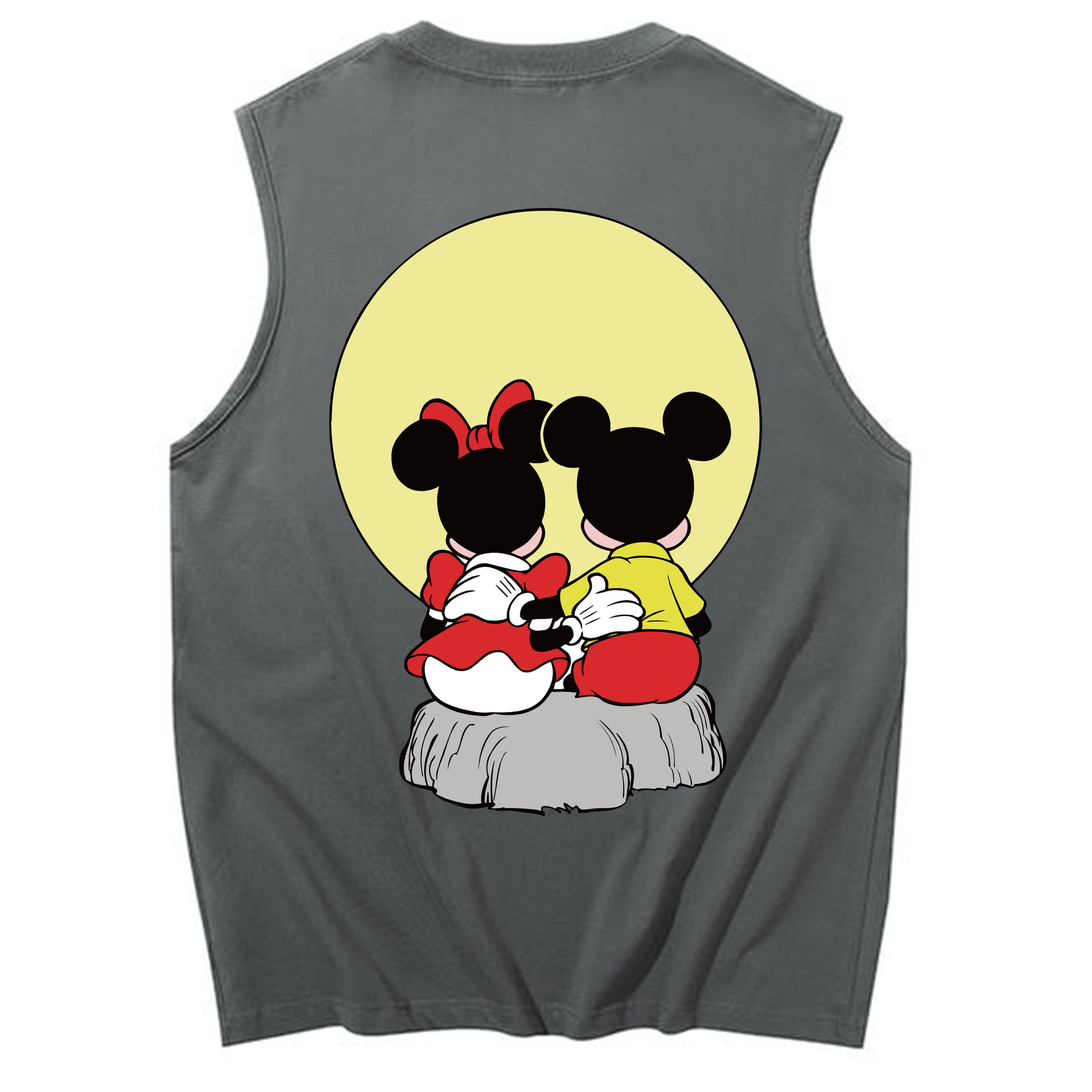 ミッキーマウス Mickey Mouse コットン100％タンクトップ（背面プリント）